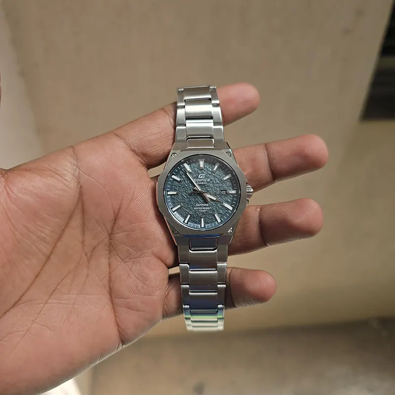 Casio Edifice Slim Line Textured Green Dial Men's Watch- EFR-S108DE-3AV
